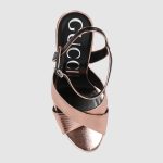 GUCCI GOLD STILETTO SANDALS1